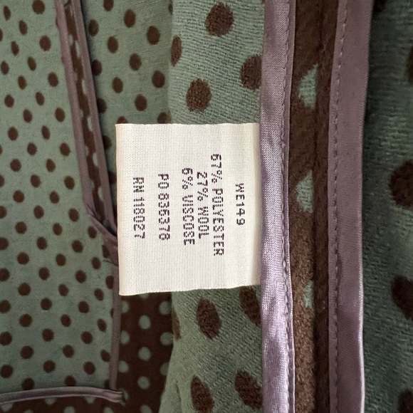 Boden Blazer, US Size 14, Brown with Turquoise Dots - Picture 4 of 6